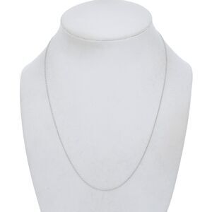 Estate SU Sterling Silver 925 1.1mm Cable Chain Necklace 18"